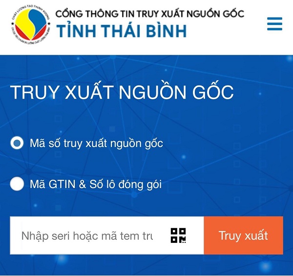 Thái Bình: Cổng thông tin truy xuất nguồn gốc hàng hóa chính thức đi vào hoạt động